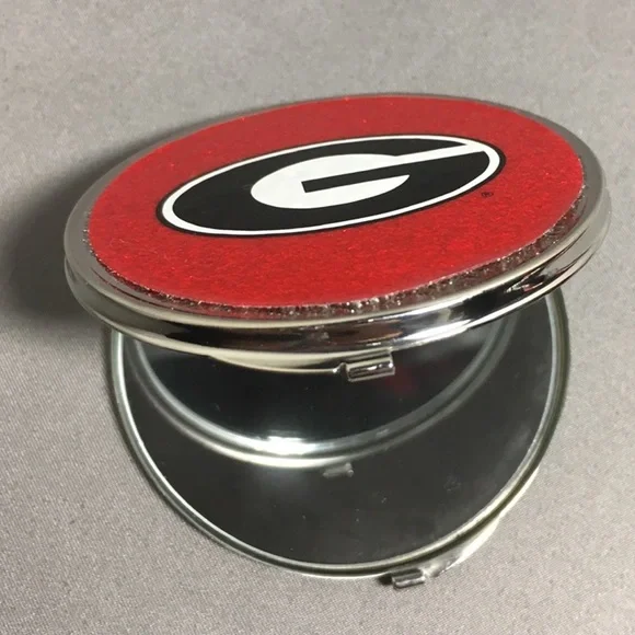 University of Georgia Red Glitter Compact Mirror “G” - Picture 3 of 11